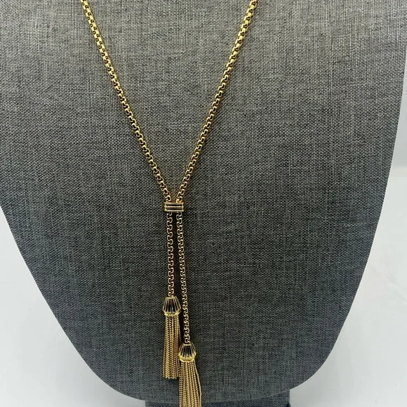 J. Crew Shiny Gold Tone Lariat Tassel
Necklace - Picture 2 of 6